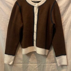 SHEIN Brown and Cream Cardigan